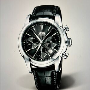 ORIS ARTELIER CHRONOGRAPH MENS WATCH 2003. (It will need a new leather strap)